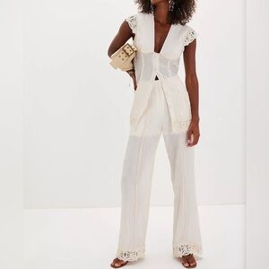 NWT Sabina Musayev Free People Marlin Smith Set in Ivory / Cream